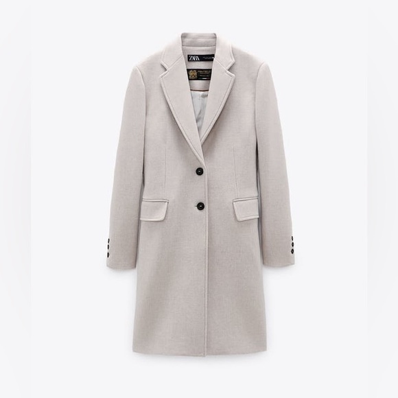 Zara Spring Coat Stone Size S NWOT - Picture 2 of 2